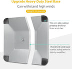 8.5"x11" Pedestal Poster Stand with Heavy Duty Solid Steel Base, Adjustable Floor Standing Sign Holder for Vertical and Horizontal Display, Silver 3Pack