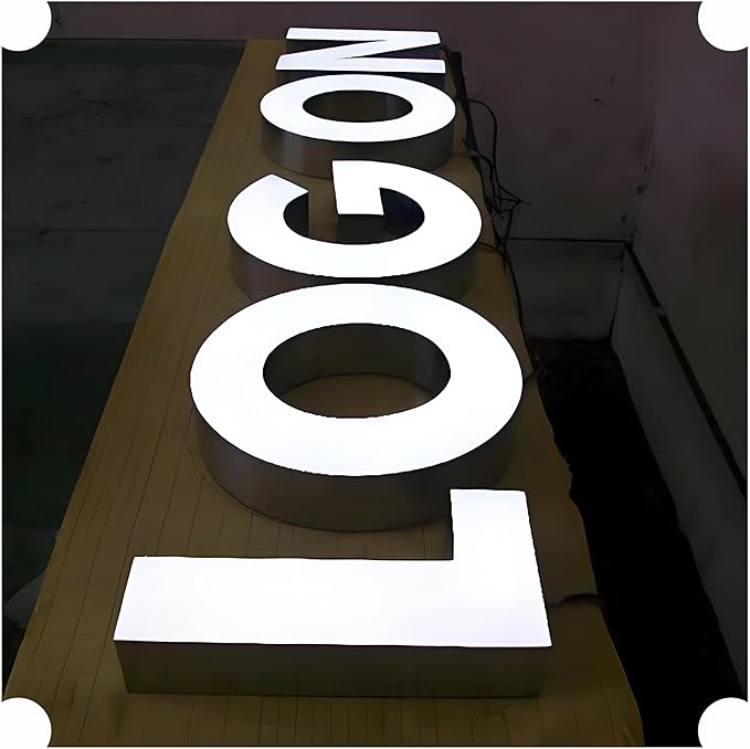 jimeiguang Custom LED Channel Letters Outdoor Waterproof Lighted Letter for Storefront Business Sign 12V Lighted Super Bright (2 letters)