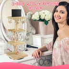 Bracelet Holder Display, 3 Tier Wooden Rotating Display Stand for vendors, 60 Hooks for Bracelet, KeyChain, Necklace, Jewelry