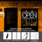 Open Signs for Business, LED Neon Open Sign 16 Inch 12V/2A Ultra Bright Lighted Open Sign Electric Light Up Open Sign for Business Storefront Window Glass Door Retail Shop Store Bar Salon Restaurant White