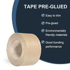 PATIKIL White Oak Edge Banding, 2 in x 25 ft Wood Veneer Tape, Pre-glued Flexible