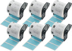 BETCKEY - Small Address/Barcode Labels Replacement for Brother DK-1209 (2.4 in x 1.1 in), Compatible with Brother QL Label Printers [6 Rolls/4800 Labels, Light Blue]