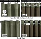 MIULEE Sage Green Velvet Curtains 96 Inches Long 2 Panels Set for Bedroom, Pinch Pleat Back Tab Thermal Insulated Living Room Darkening Drapes Pleated Blackout Floor to Ceiling Curtains with Hooks