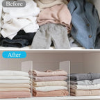 Shelf Dividers for Closet Organization: Acrylic Shelf Dividers for Clothes Sweater Purse - Clear Closet Organizers and Storage Separators for Shelves, 8Pack