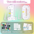 Marquee Numbers 10th Birthday Decoration: Colorful 3FT Large Light Up 10 Year Old Birthday Decorations Anniversary Backdrop Cardboard Sign 18 Colors Number 10 Mosaic Balloon Frame