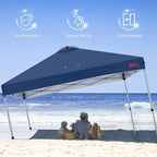 MASTERCANOPY Durable Pop-up Canopy Tent with 1 Sidewall (10'x10',Navy Blue)