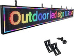 P10 Programmable Led Sign Display Digital Open Sign Custom Banner Outdoor Signs For Businesses Advertising Message Board Word Light Wifi Control High Brightness Neon 115"X14"
