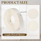 uxcell White Edge Banding Tape, 7/8 Inch x 10ft Pre-Glued Flexible Veneer Edge Edging Strips Wood Tape for Cabinet Repair and Furniture Restoration
