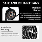 172mm DC 17251 Axial Ventilation Fan (3500RPM) - High-Speed Dual Ball Bearing Ventilator with Adjustable Speed for Arcade Systems, Server, Generator Box and DIY Exhaust Projects