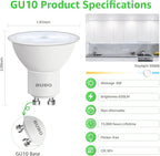 BUBO GU10 LED Bulb 6W Equivalent 50W, 5000K Daylight 650 Lumens, Non-Dimmable GU10 Bulb Replacement for Track Lighting, MR16 LED Bulb for Kitchen, Range Hood, Living Room, Bedroom, 20 Pack