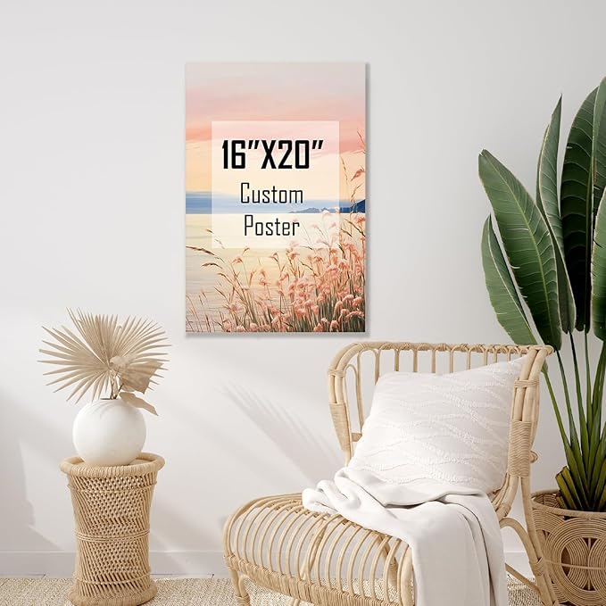 ZXDZSM Personalized Custom Canvas Prints (16"X20"): Upload Your Image/Photo - Custom Personalized Photo to Poster Printing