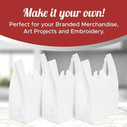 Simply Cool 50 Pack Reusable Eco-Friendly Grocery T-Shirt Shopping Bags 21.5"x12.2"x7.2" Durable, Recyclable Washable Foldable Portable Shopping Tote Bags Bulk