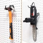 HUHOLE Pegboard Drill Holder, Peg Board Utility Hooks, 10 Pack Heavy Duty Peg Board Tool Holder for Power Tools, Drill, Hammer, Cord, Fit for 1/4" Pegboard