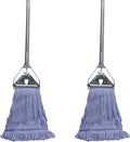 Heavy Duty Loop End String Mop, 67Inch Stainless Steel Handle, Commercial Industrial Grade Mop for Floor Cleaning, 2 Packs