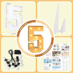 imprsv 3FT Marquee Numbers, Light Up Numbers for 15th 50th Birthday Decorations Anniversary Party Decor, Number 5 Light Up Number, Pre-Cut Foam Board Kit