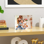 NIUBEE 5x7 Acrylic Frame, Clear Picture Frame 20% Thicker Block,Frameless Acrylic Frames Double Sided,Magnetic frames Display Desktop for Office/Home