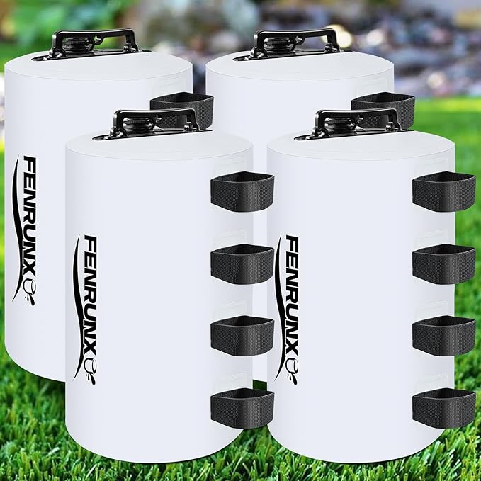 Canopy Water Weight Bag,220 LBS Heavy Duty Tent Weights Set of 4 Leg Weights for Pop Up Canopy,Tent,Gazebo,Carport,White