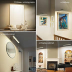 Picture Lights for Wall, Greenish Bronze Battery Operated Picture Light 16in Art Light CCT Dimmable Recharging Battery Wall Light with Remote Control for Living Room Gallery