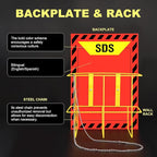 MSDS SDS Binder and Wall Station,Yellow Heavy Duty 3 Inch Material Safety Data Sheet 3 Ring Binder with SDS Wire Rack and Display Sign,Chain,Mounting Hardware,Safety Posters and MSDS Labels