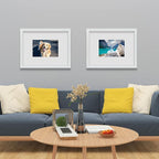 VCK 18x24 Poster Frame White with Polished Plexiglass Set of 5 Picture Frames Horizontal and Vertical Formats with Included Hanging Hardware