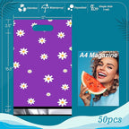 JinRuiKJ Poly Mailers with Handle 12x15.5 Inch 50 Pcs, Easy to Carry Packaging Bags for Small Business, Thank You Shipping Bags with Self Adhesive Strip, Tearproof and Waterproof