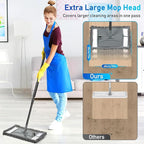 Wall Cleaner Mop with Long Handle, Wall Dust Cleaning Mop for Washing Walls with 2 Microfiber Reusable Pads,Floor Dry Wet Dust Mops for Wall Washer, Floor,Ceiling Cleaner