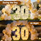 Mixifox 4FT Marquee Numbers 30, Large Light up Number 30 for Birthday Party Supplies, Sign, Backdrop, Happy 30th Birthday Decorations for 30 Years Old Women Men
