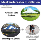 TentandTable 20' x 40' Premium Canopy Tent, Green/White, Outdoor Pole Tent, 80-160 Person Capacity for Parties, Weddings, Events, Commercial and Residential Use, Large Heavy Duty Vinyl Canopy Tents