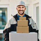 RLAVBL 7x5x4 Small Shipping Boxes Set of 50, Brown Corrugated Cardboard Box for Packing, Mailing, Business
