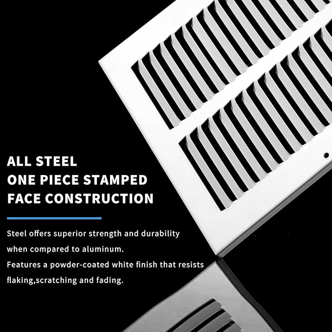 16x12 Return Air Grille(Duct Opening Size),Air Return Vent Cover,Flat Vent Cover,Rejillas De Aire Acondicionado Para Casa,Return Air Grilles,Outer Dimensions:17.75"Wx13.75"H(16"W x 12"H, Duct Opening)