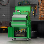 8-Drawer Rolling Tool Chest with Lock, Detachable Tool Cabinet Cart with Wheels, High-Capacity Mechanic Tool Organizer for Garage Workshop Warehouse Storage