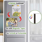 20 Pcs Wall Sign Holder 8.5"x11" Magnetic Sign Holder, Rigid Print Protectors with Adhesive & Magnetic Tapes, Wall Mount Plastic Paper Holder for Office Store Home Window Display (Clear)