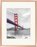 Frametory, 11x14 Metal Picture Frame with Mat for 8x10 Picture & Real Glass, Aluminum Photo Frame Collection (Rose Gold, 1 Pack)