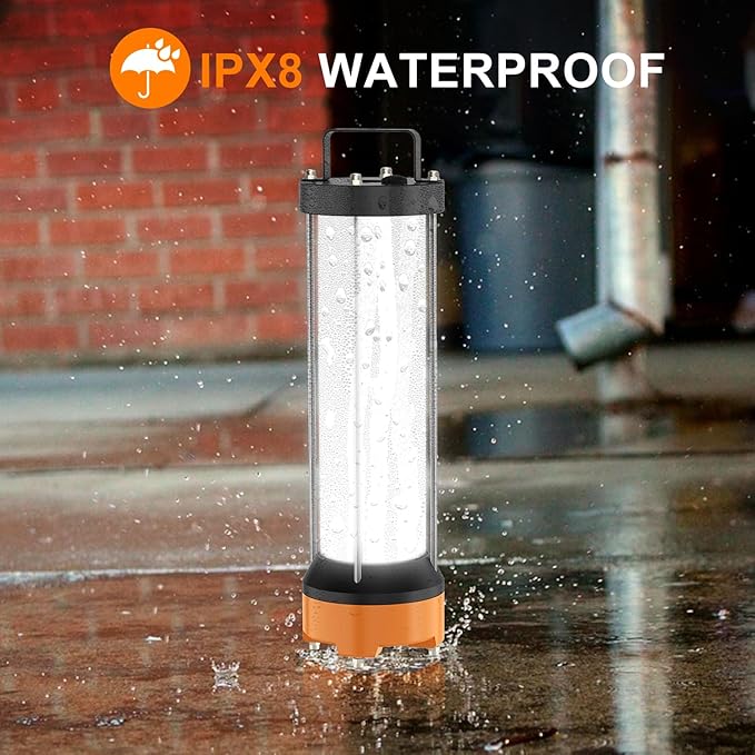 400W LED Temporary Work Light, 56000 LM 5000K Daylight White IPX8 Waterproof Job Site Construction Lighting, High-Brightness Portable Temp Lighting for Outdoor and Industrial Use