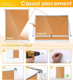 SWANCROWN Enclose Bulletin Board Tamper-Proof Dispaly Case School Office Cork Noticeboards for Information Photo, 38x28inch (9xA4)