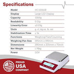 Fristaden Lab Digital Balance - USA Company - 1000g Capacity with Genuine 0.01g Precision, Analytical Scale Ideal for Scientific Research, Home Labs & Academic Use