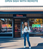 30" X 10" Open Sign, Ultra Bright Large LED Open Signs for Business with APP and Remote Control, Timer, Custom 16 million colors, for Storefronts, Restaurants, Bars, Salons, Cafes