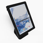 TABcare Anti-Theft Acrylic Case with 360 Rotate 180 Swivel Metal Desktop Stand & 90-Degree USB C Cable for Samsung Galaxy TAB 12.4" Tablet (Black, TAB S7+/S8+/S9+ 12.4 S7 FE S9 FE+)