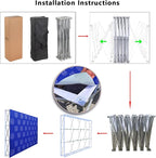 Portable Collapsible Pop Up Trade Show Display Backdrop Stand, A Folding Tension Fabric Holder For Tradeshow Booth Exhibition Wedding Conference Party Event 7.5x10FT(Frame Only)