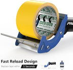 Fast Reload 3 Inch Wide Large Tape Gun Dispenser Packing Packaging Sealing Cutter (TG04-BLU)