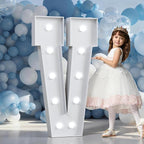 Marquee Letters 4 Feet Tall Large Light Up Letters Baby Shower Decorations Wedding Engagement Proposal White Party Decorations Marry Me Sign Big Cardboard Backdrop V