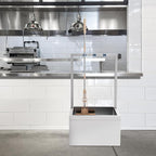 TONGMO Stainless Steel Floor Mop Sink, Mop sink with Cleaning Tool Rack (23.6" x 23.6" x 13")