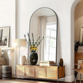 Arched Bathroom Mirror, 55"x36" Black Arched Mirror for Bathroom, Wall Mounted Mirror, Black Vanity Wall Mirror w/Metal Frame for Bedroom, Entryway, Living Room, Hanging or Leaning Against Wall