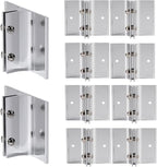 Aluminum Corridor Sign Holder, 10 Pack Direct Sign Mount Bracket, Design for Restroom, Conference Room Classic Silver Signs - 2" Length, 1/8" Substrate - Easy to Install