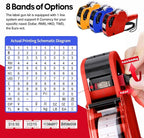 KPX MX5500 Pricing Tag Gun with 5150 pcs White Label Gun Stickers & 3 Extra Inker Rollers, Pricing Label Gun, 8 Digits Retail Pricing Gun and Labels for Grocery Store, Food (Red)
