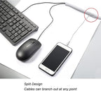 CrocSee 25ft - 3/4 inch Braided Cable Management Sleeve Cord Protector - Self-Wrapping Split Wire Loom for TV/Computer/Home Theater/Engine Bay - White