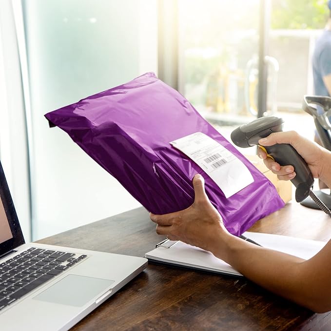Metronic Purple Poly Mailers 14.5x19 Large Poly Mailers 100 Pack Self-Seal Shipping Bags, Packaging Bags, Shipping Envelopes, Packaging for Small Business, Boutique, Clothing