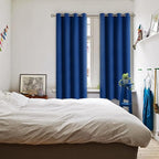 BGment Blackout Curtains for Bedroom - Grommet Thermal Insulated Room Darkening Curtains for Living Room, 46 x 63 Inch, 2 Panels, Royal Blue