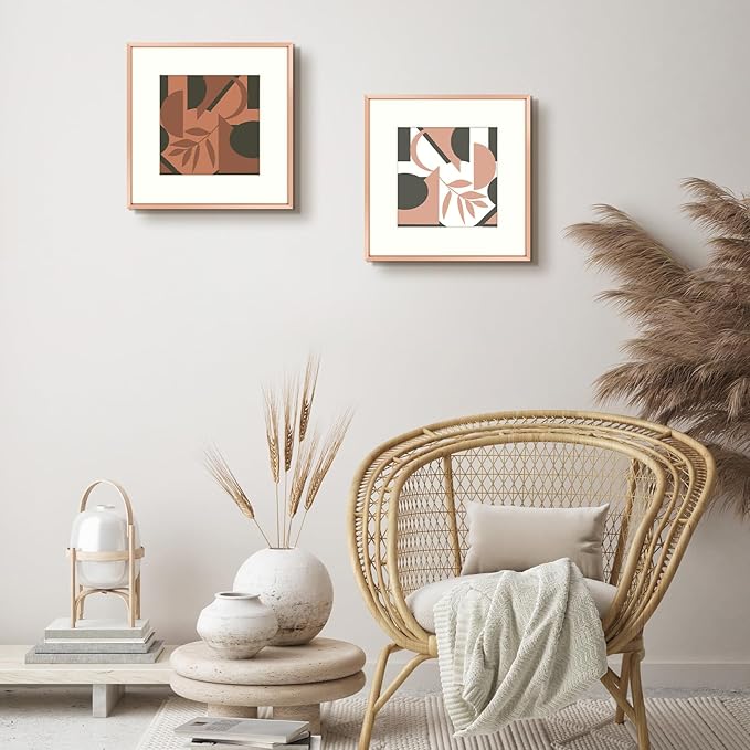 Frametory, 12x12 Metal Picture Frame with Mat for 8x8 Picture & Real Glass, Aluminum Photo Frame Collection (Rose Gold, 1 Pack)