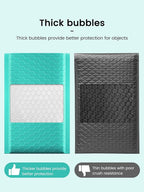 GSSUSA Teal Bubble Mailers 4x8 Small Padded Envelopes 800 Pack,Strong Adhesion Bubble Mailer Self-Seal Bubble Envelopes for Small Business